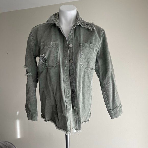 Mystree Distressed Denim Jacket - Picture 1 of 2